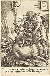 Hercules and the Hind by Heinrich Aldegrever