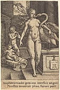 Hercules as a Child by Heinrich Aldegrever