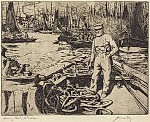 Herring Fleet, Aberdeen by James McBey