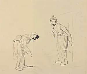 Hiding the "louis" [verso] by Jean-Louis Forain