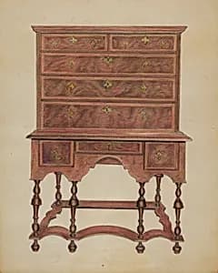 High Chest of Drawers by Carl Weiss