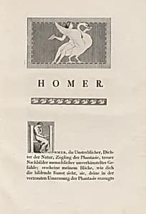 Homer Nach Antiken Gezeichnet