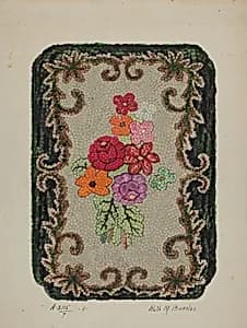 Hooked Rug by Ruth M. Barnes