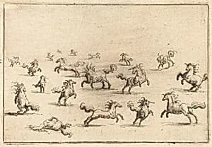 Horses Running by Jacques Callot
