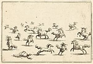 Horses Running by Jacques Callot