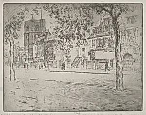 House Where Whistler Died by Joseph Pennell