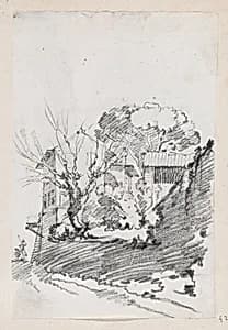 Houses beside a Road in Italy by Joseph-Marie Vien