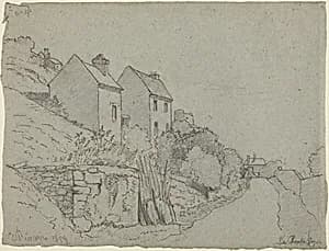 Houses by a Road by Camille Pissarro