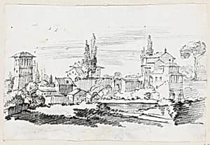 Houses in Italy by Joseph-Marie Vien