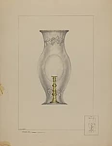 Hurricane Shade and Candlestick by Henry Meyers