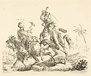 Hussard Striking a Mameluck by Carle Vernet