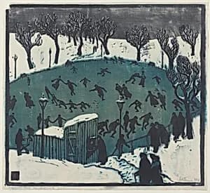 Ice Skaters by Walther Klemm