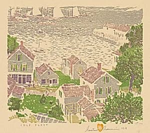 Idle Fleet by Gustave Baumann
