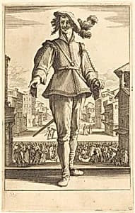 Il Capitano, or L'Innamorato by Jacques Callot