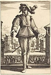 Il Capitano, or L'Innamorato by Jacques Callot