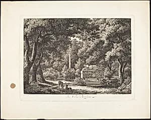 In villa Borghese by Johann Christian Reinhart