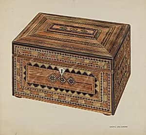 Inlaid Sewing Box by Francis Law Durand