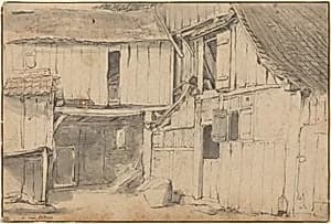 Interior of a Courtyard by after Isack van Ostade