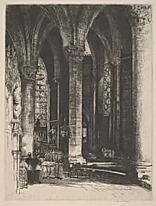 Interior of Chartres by Donald Shaw MacLaughlan