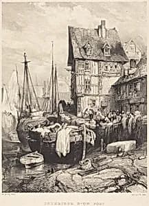 Intérieur d'un port by Eugène Isabey