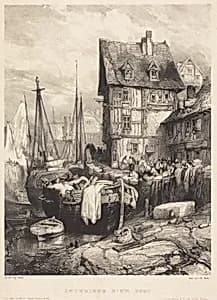 Intérieur d'un Port by Eugène Isabey