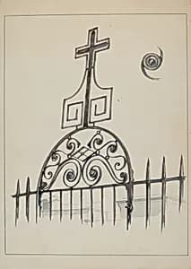 Iron Cross - Gate Ornament by Aurelia Arbo
