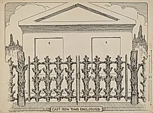 Iron Fence around Tomb by Thomas Byrne