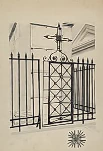 Iron Gate and Fence by Ray Price