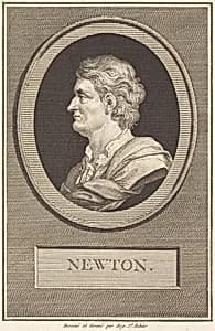 Isaac Newton by Augustin de Saint-Aubin