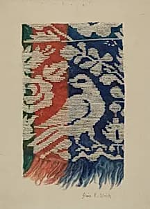 Jacquard Coverlet (Detail) by Alois E. Ulrich