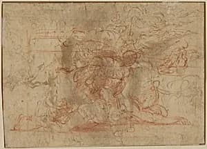 Jael and Cisera? [verso] by Parmigianino