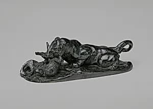 Jaguar Devouring a Crocodile by Antoine-Louis Barye