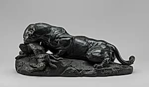 Jaguar Devouring a Hare by Antoine-Louis Barye