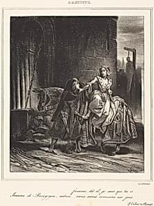 Jeanne de Bourgogne by Achille Devéria