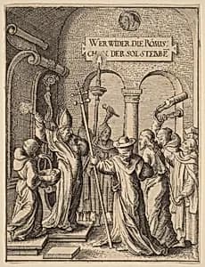 Jesus before Caiaphas by Wenceslaus Hollar