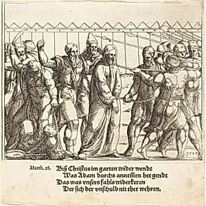 Jesus Being Led to Caiaphas by Augustin Hirschvogel
