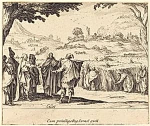 Jesus with the Pharisees by Jacques Callot