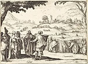 Jesus with the Pharisees by Jacques Callot