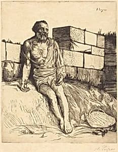 Job, 1st plate by Alphonse Legros