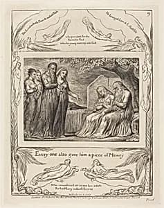 Job Accepting Charity by William Blake
