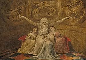 Job and His Daughters by William Blake