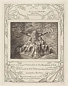 Job and His Daughters by William Blake