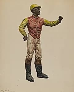 Jockey Hitching Post by Elizabeth Fairchild