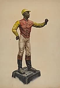 Jockey Hitching Post by Elizabeth Fairchild