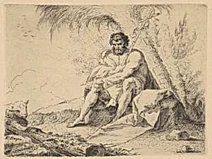 John the Baptist and the Lamb by Ramón Bayeu
