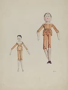 Jointed Wooden Dolls by Aurelia Arbo