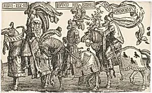 Joshua, David, Judas Maccabees by Lucas van Leyden