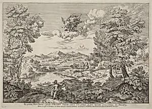 Jupiter in a Landscape by Crescenzio Onofri