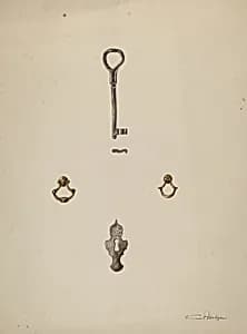 Key-Escutcheon-Drawer Pull