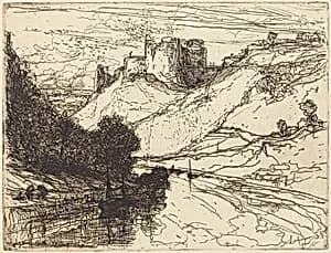 Kilgaren Castle by Francis Seymour Haden